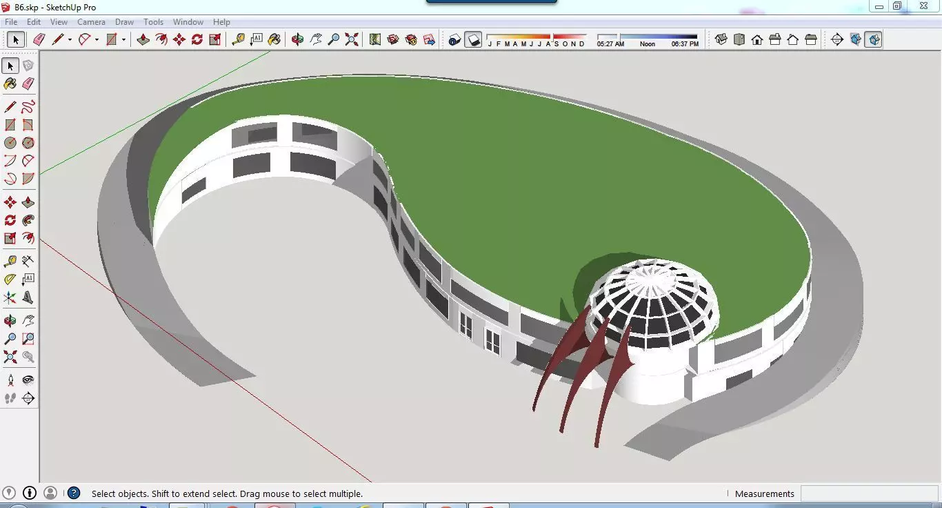 Sketchup Office building B6 3D model_0