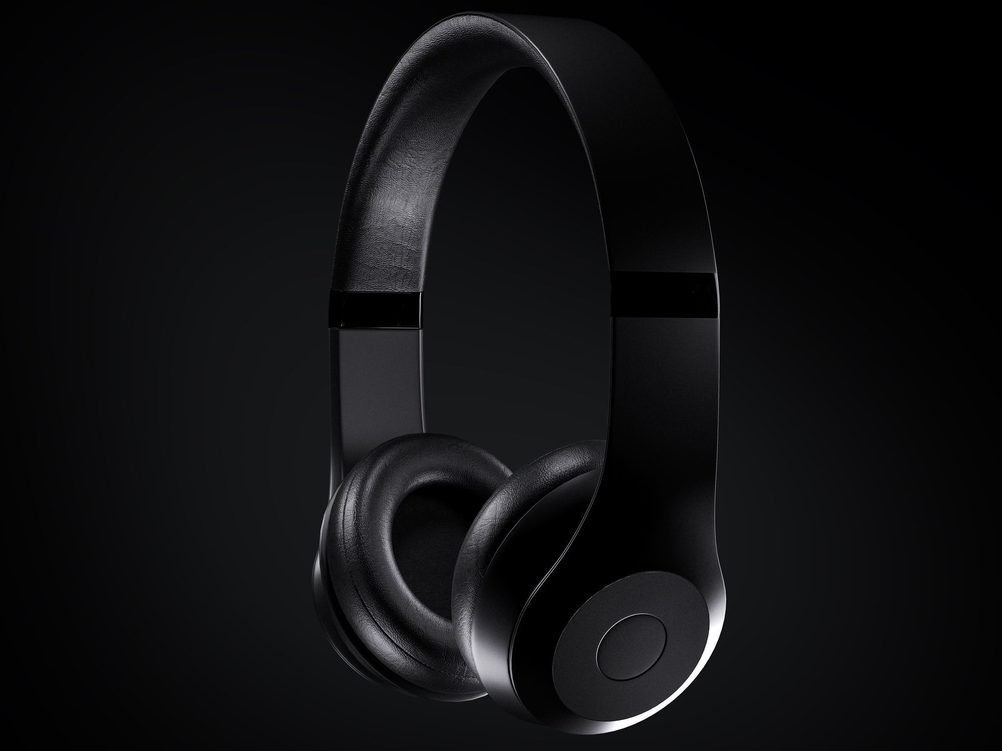Headphones DJ Over-Ear Low-Poly Low-poly 3D model_4