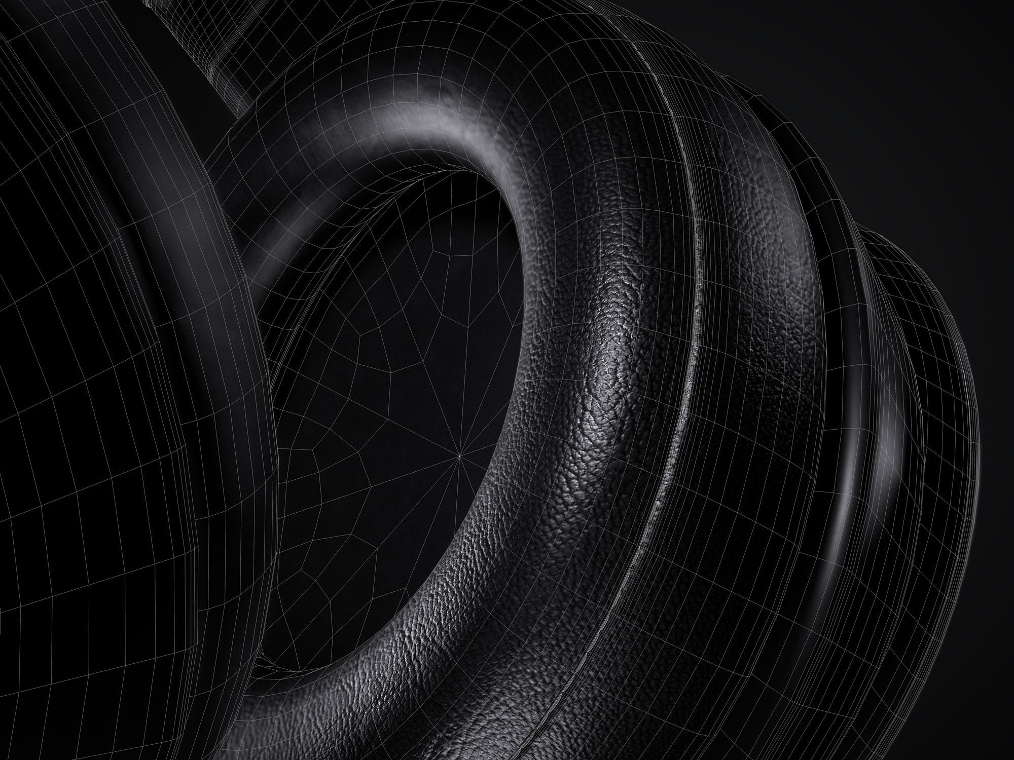 Headphones DJ Over-Ear Low-Poly Low-poly 3D model_5