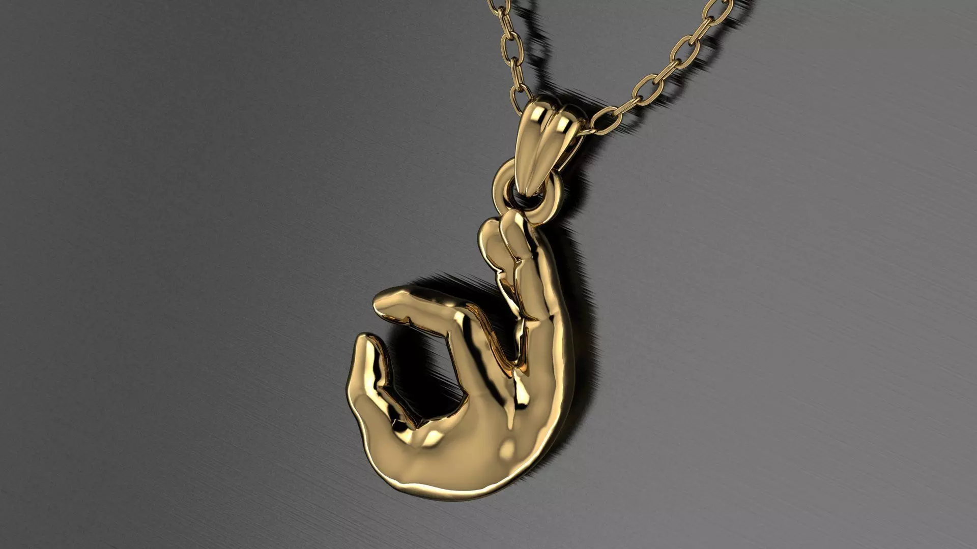 sticker hand pendant 3D print model