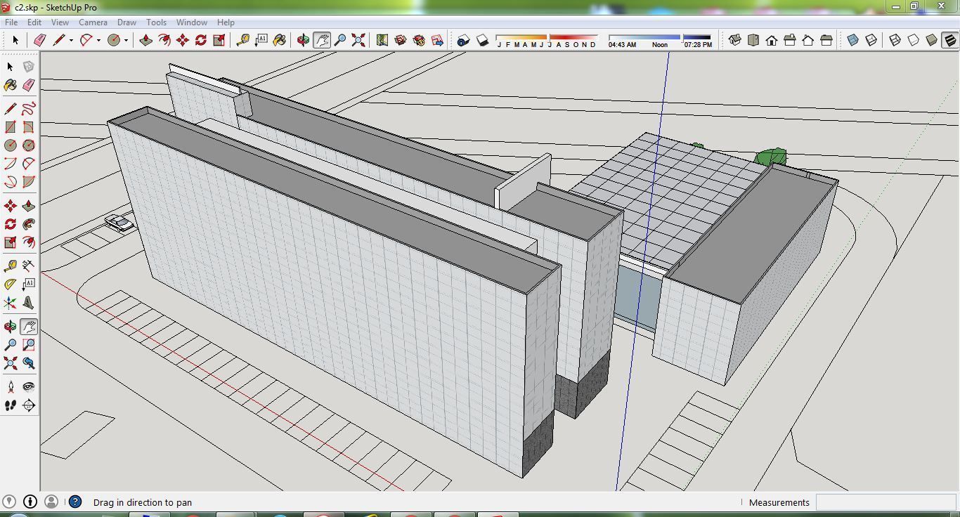 Sketchup Office building C2 Free 3D model_1