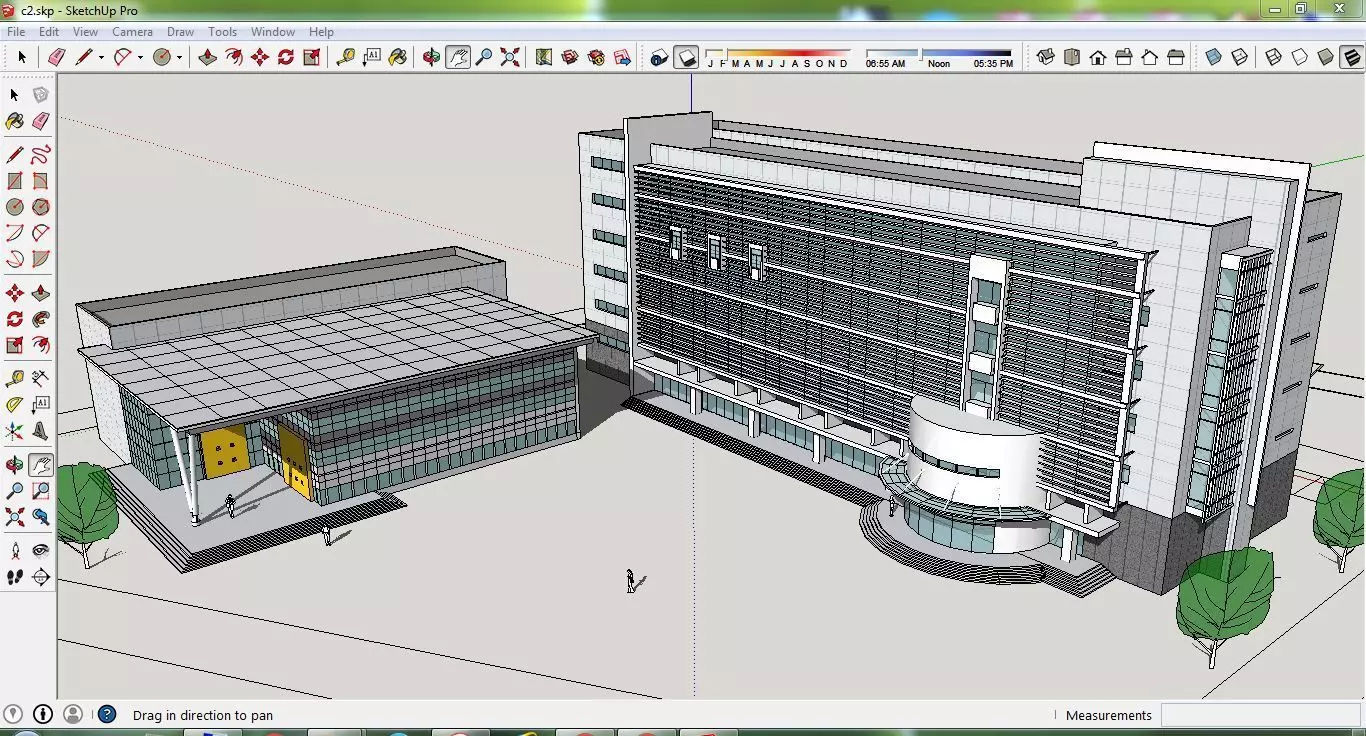 Sketchup Office building C2 Free 3D model_0