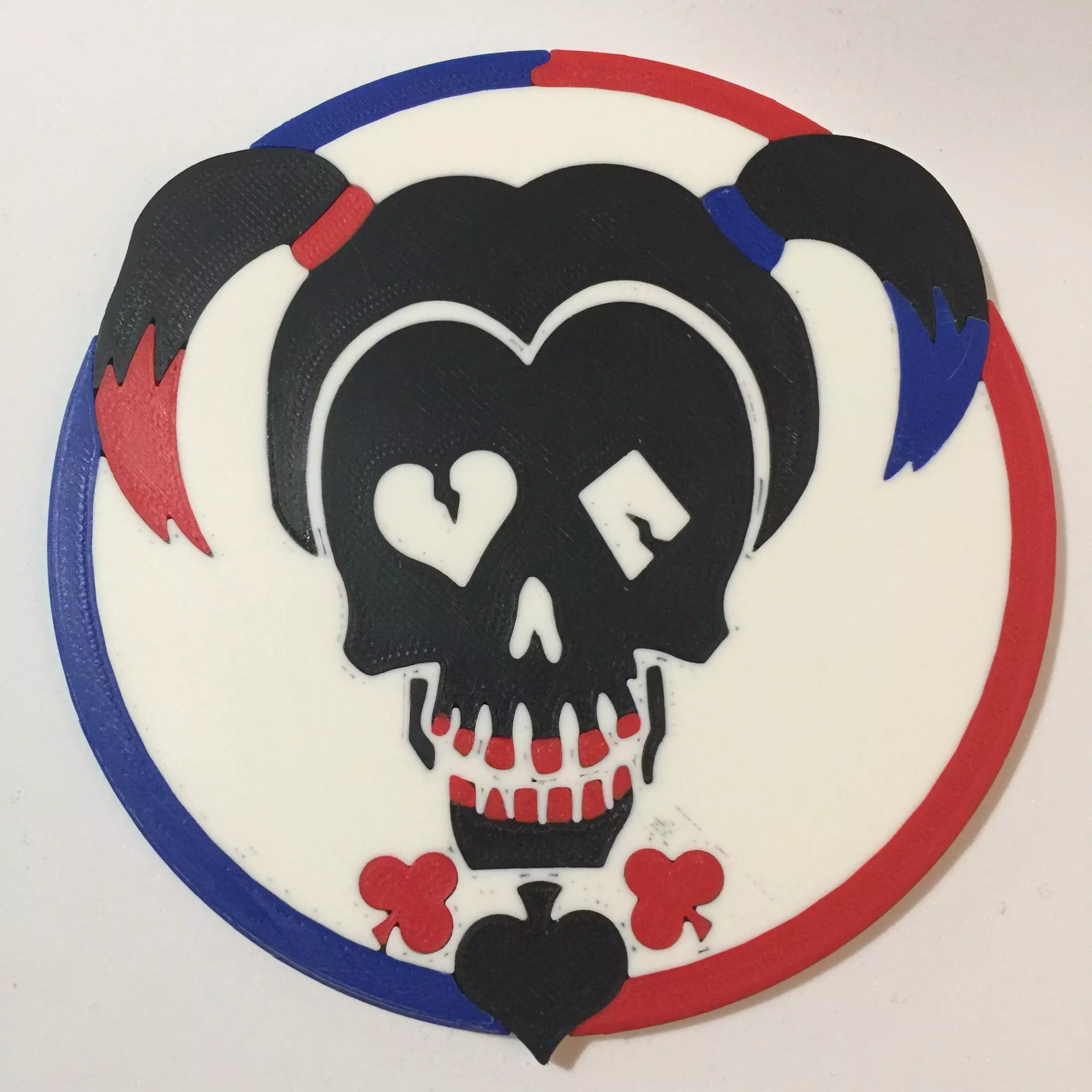 Harley Quinn Emblem Coaster 3D print model