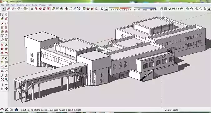 Sketchup Office building C3 Free 3D model
