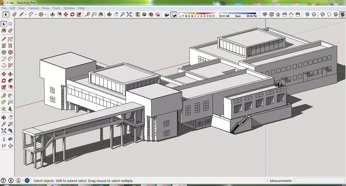 Sketchup Office building C3 Free 3D model_0