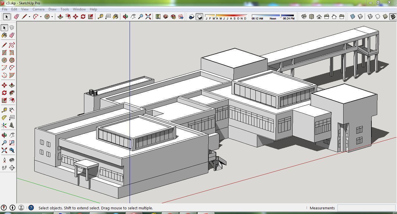 Sketchup Office building C3 Free 3D model_1