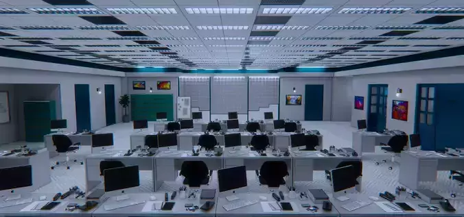 Office  interior 3D model