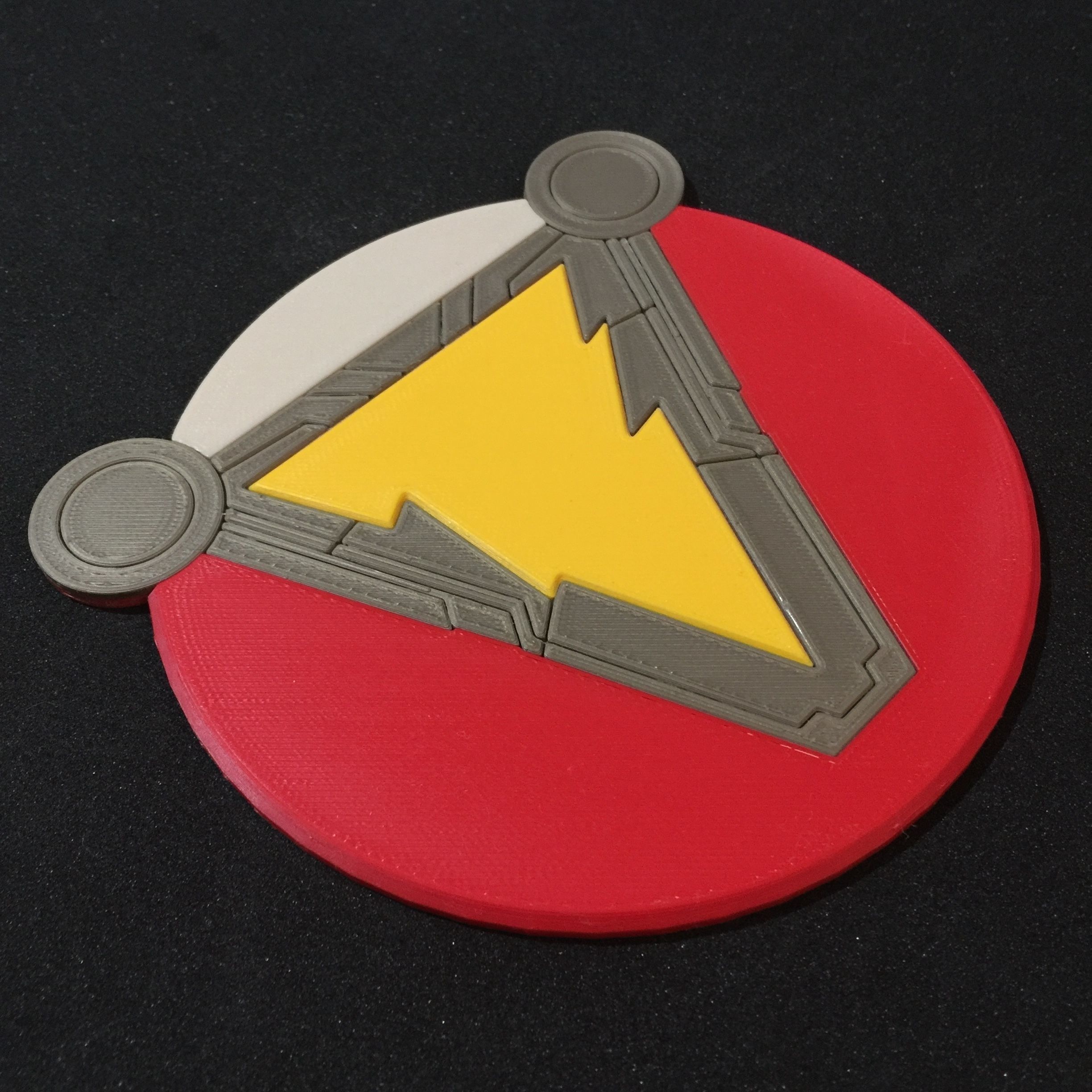 Shazam Emblem Coaster 3D print model_4