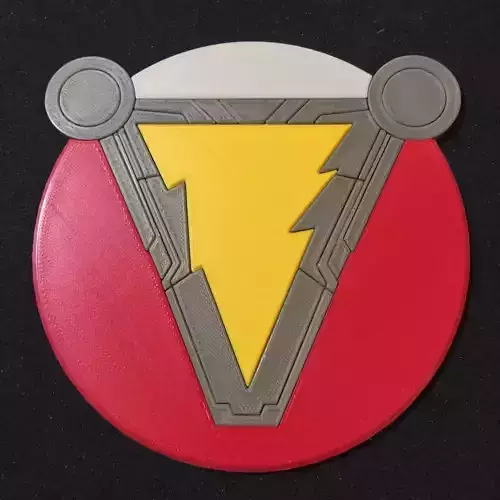 Shazam Emblem Coaster 3D print model