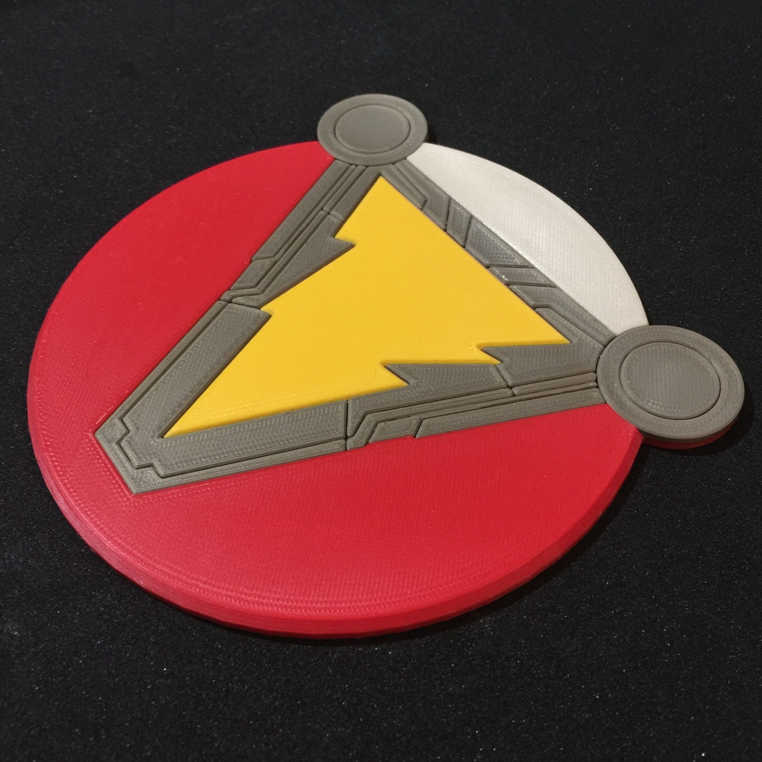 Shazam Emblem Coaster 3D print model_1