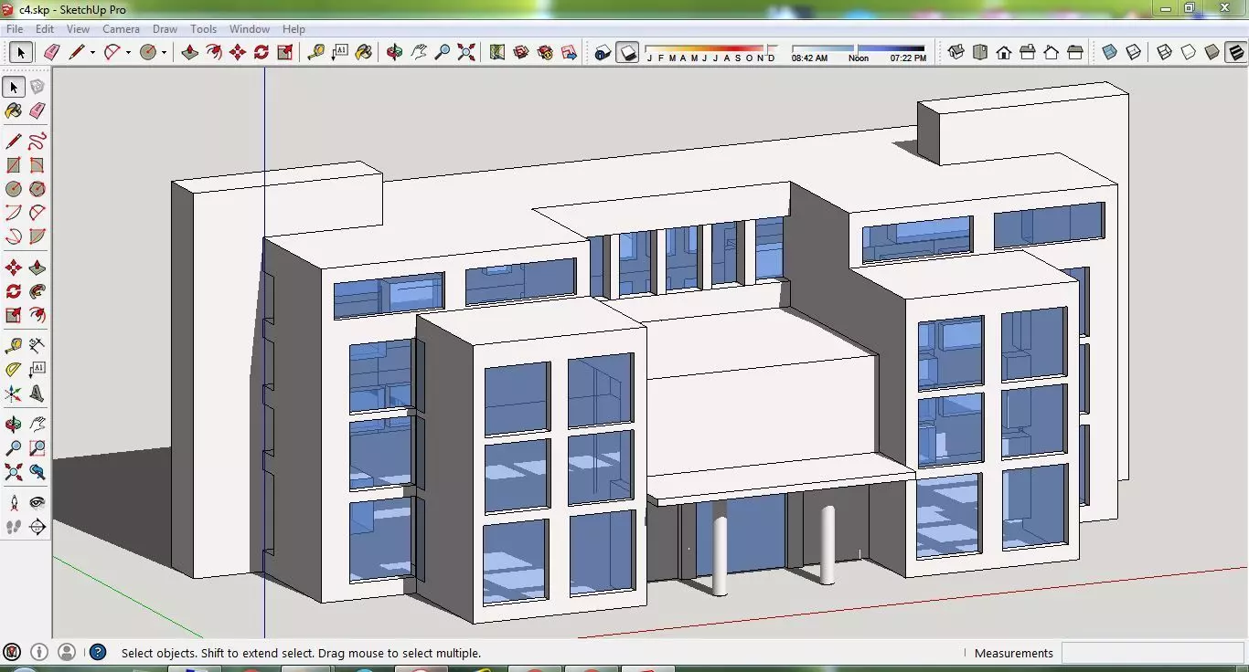 Sketchup Office building C4 Free 3D model_0