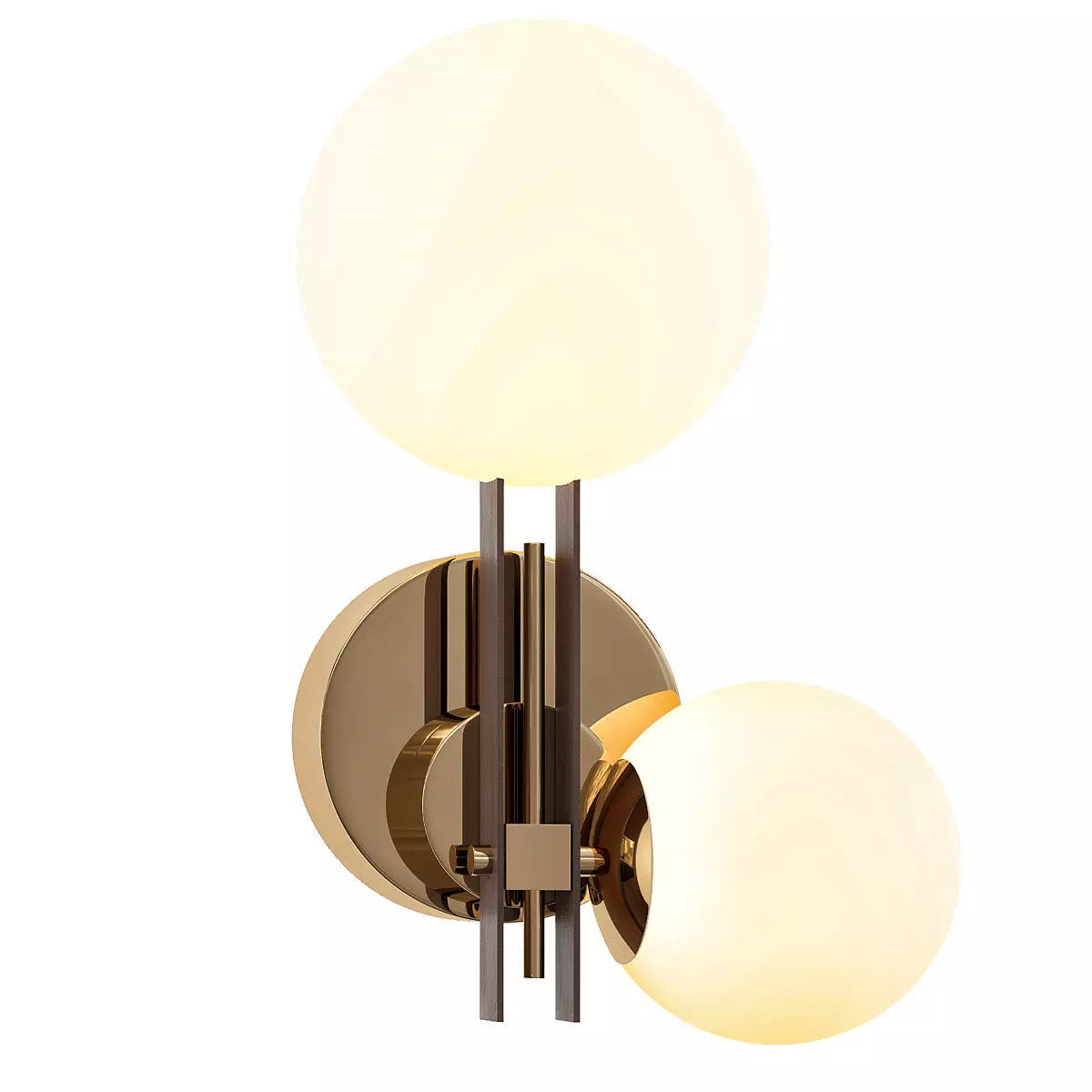 judith wall light with two globes 3D model