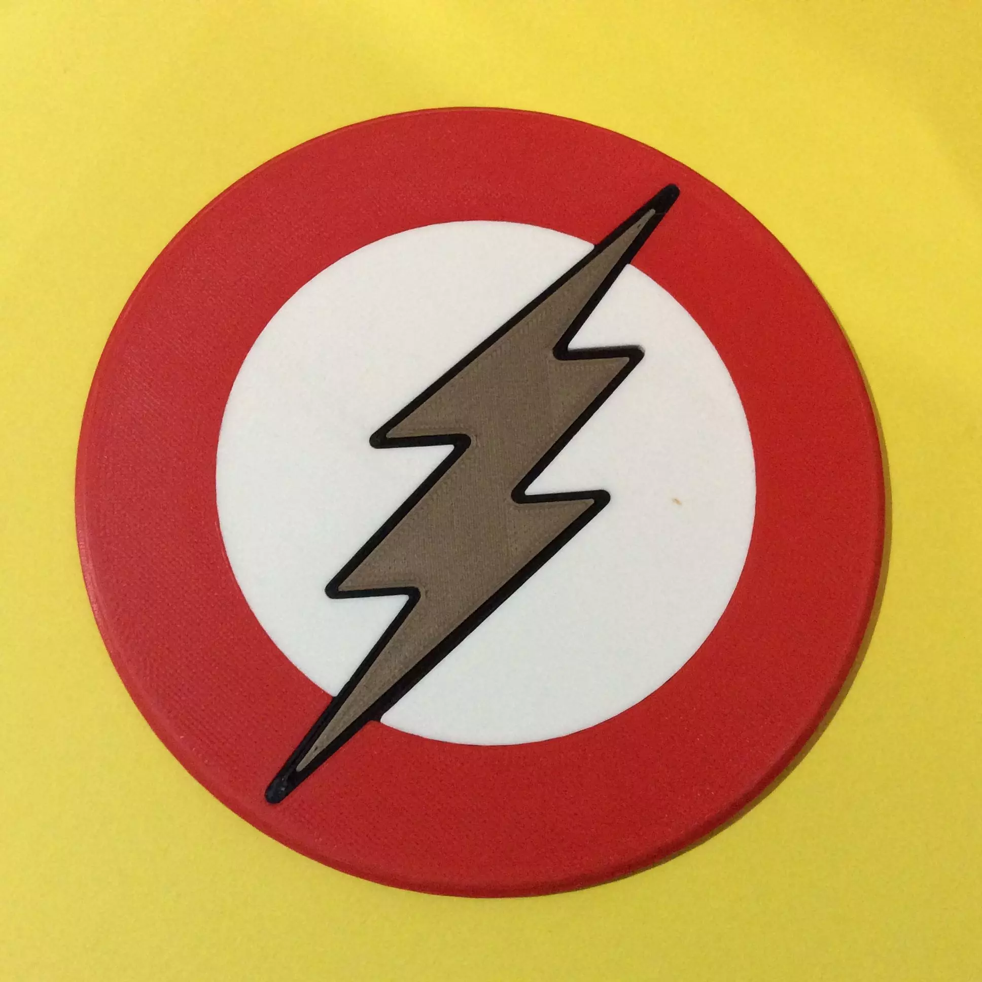 The Flash Emblem Coaster 3D print model