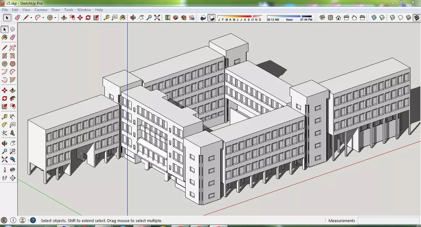 Sketchup Office building C5 Free 3D model_0