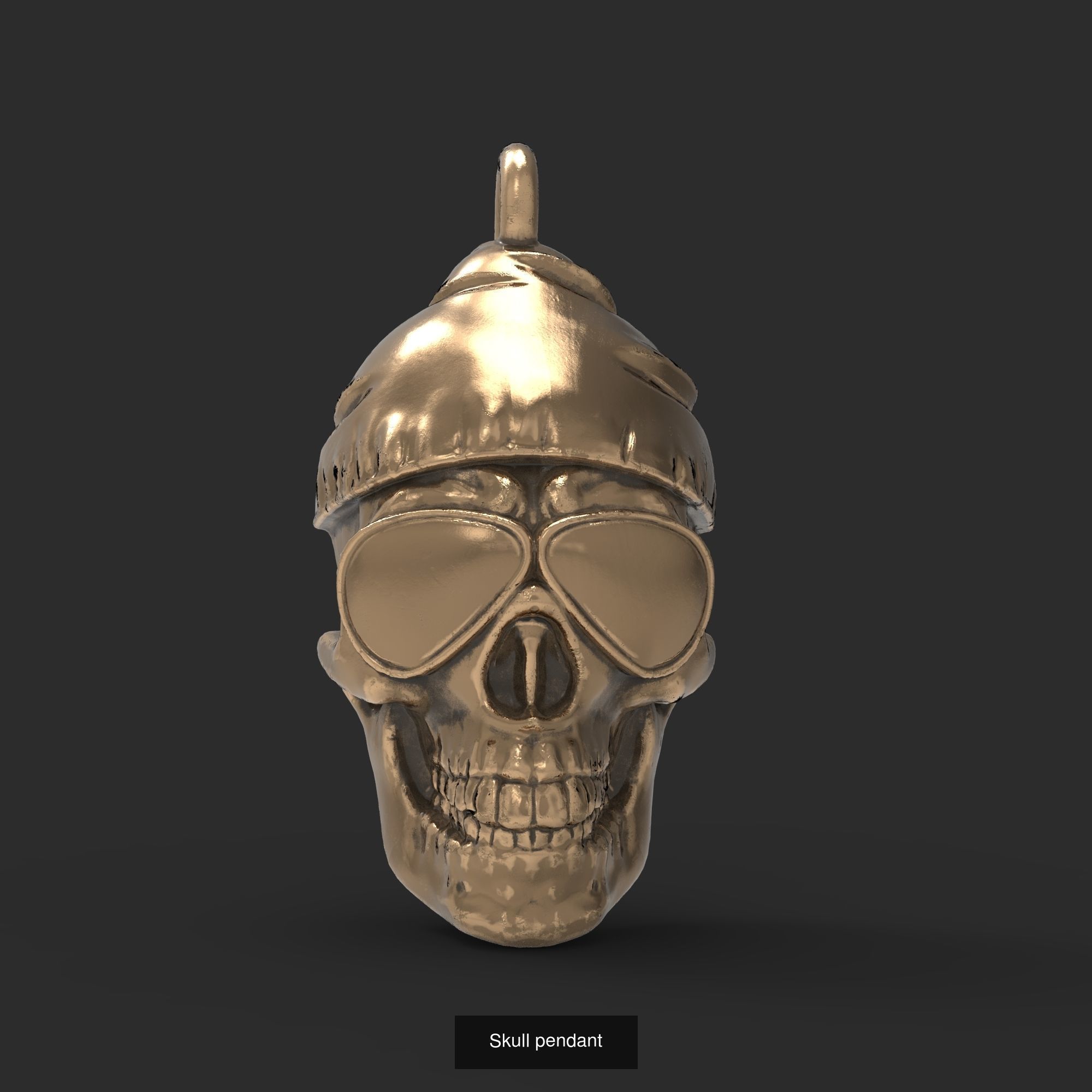Skull pendants 3D Model Collection_7