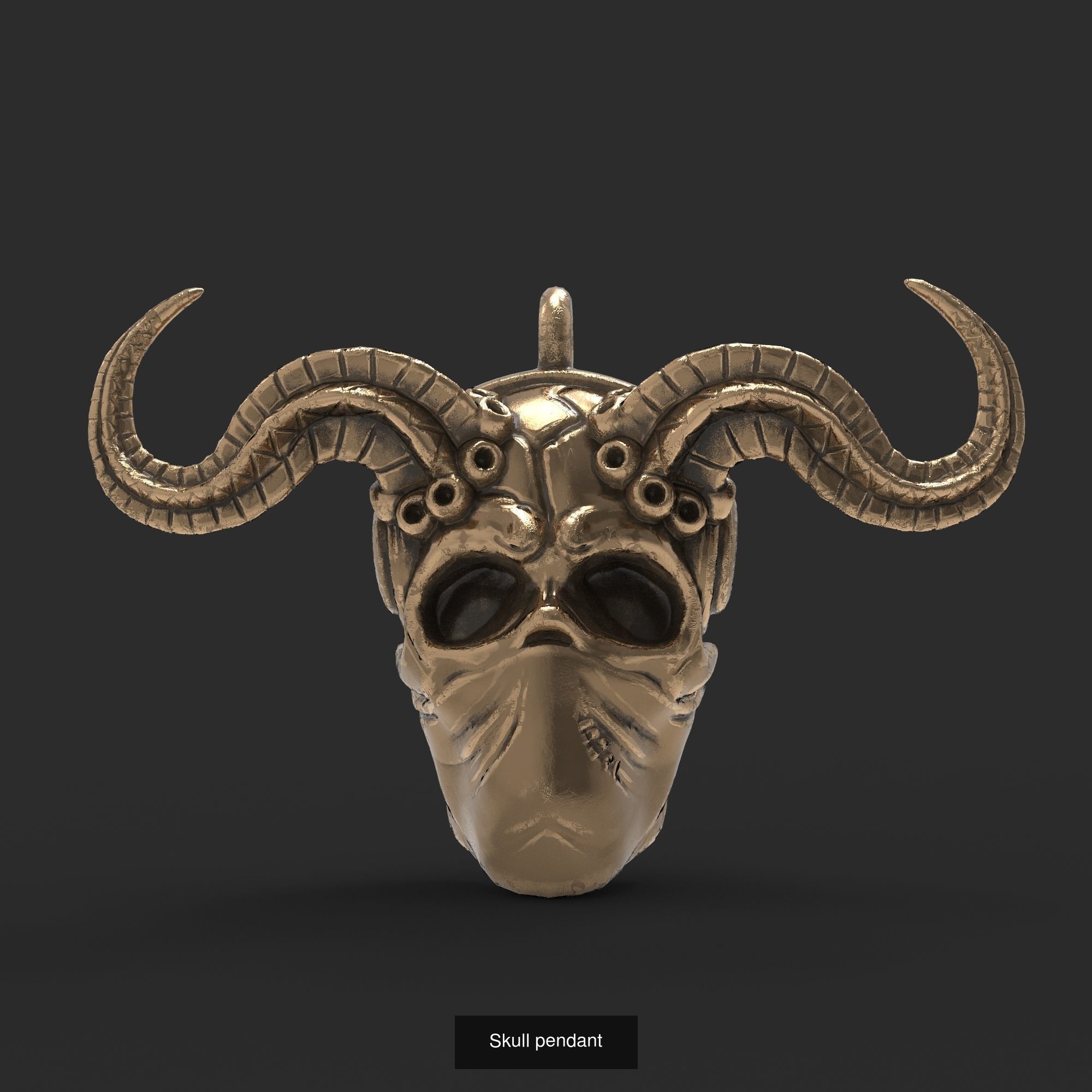 Skull pendants 3D Model Collection_11