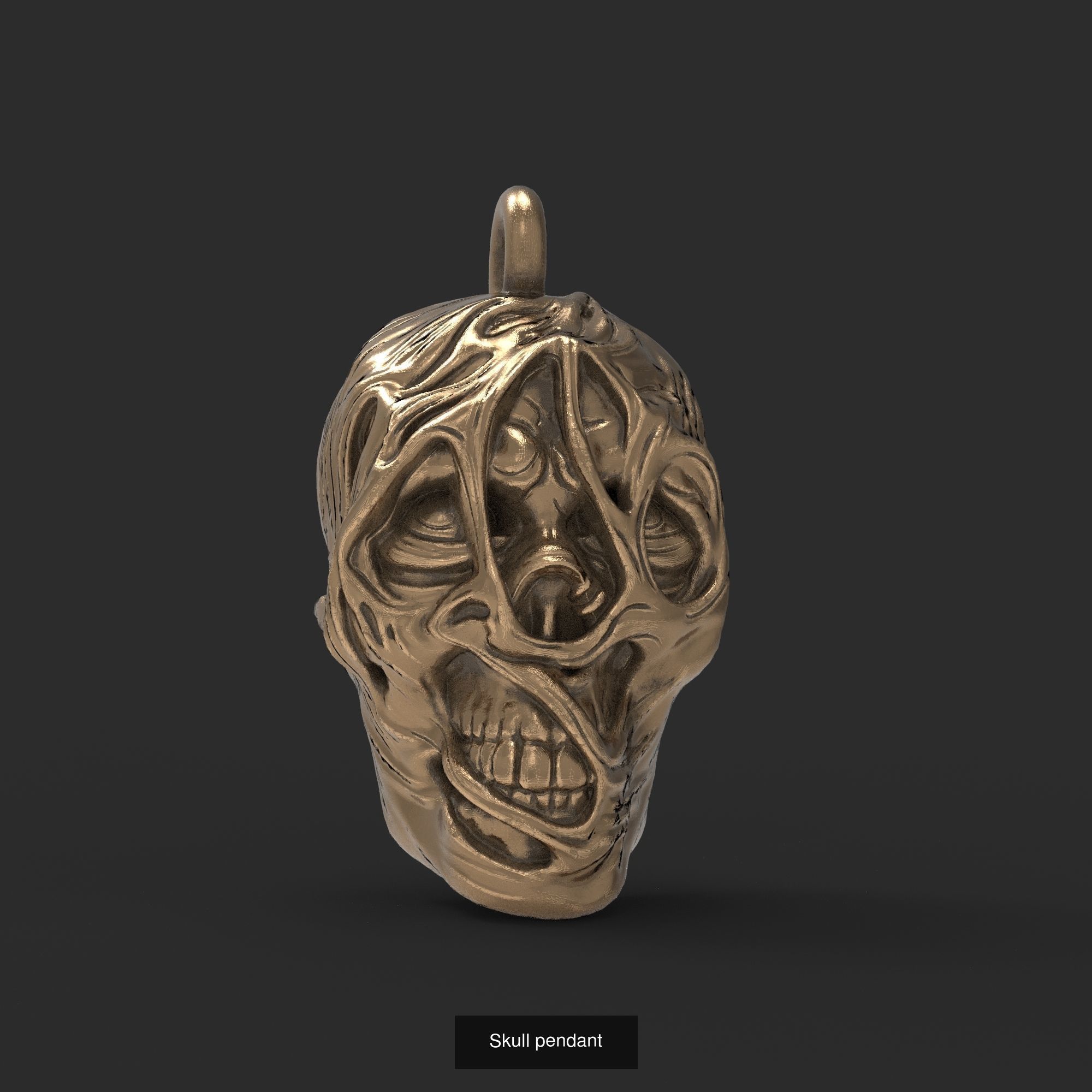 Skull pendants 3D Model Collection_9