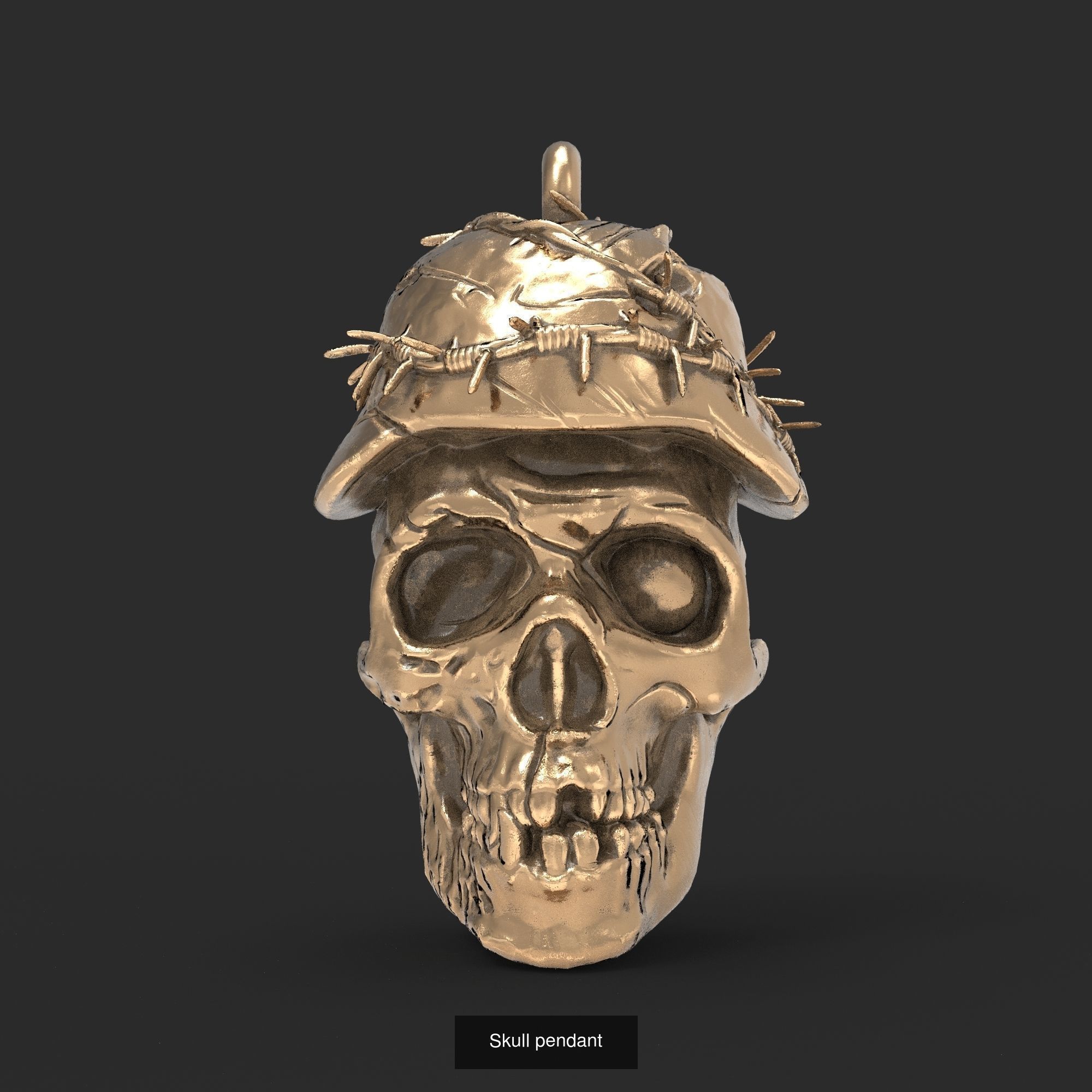 Skull pendants 3D Model Collection_10
