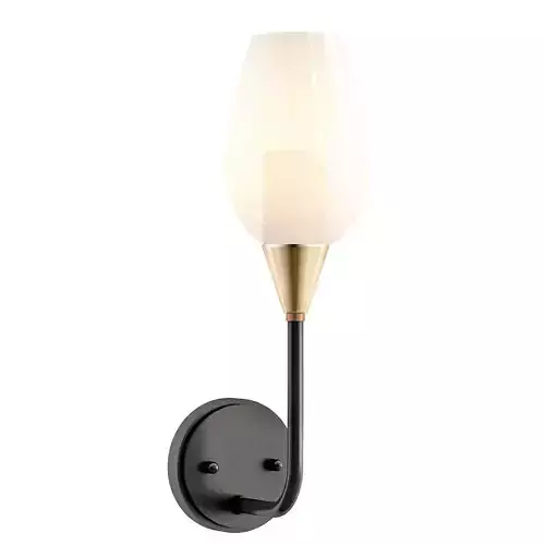 viola wall sconce with glass shade