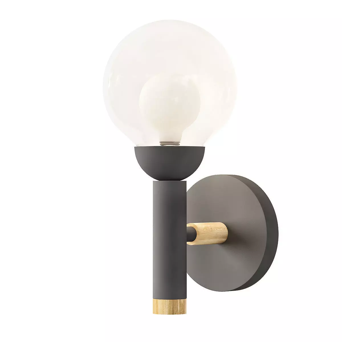 eglee wall light with glass globe 3D model