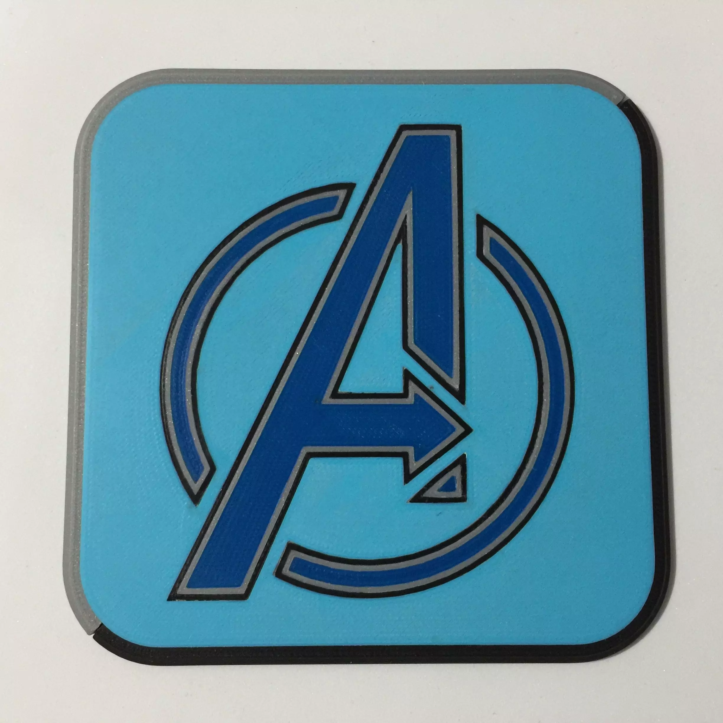 Avengers Logo Coaster 3D print model_0