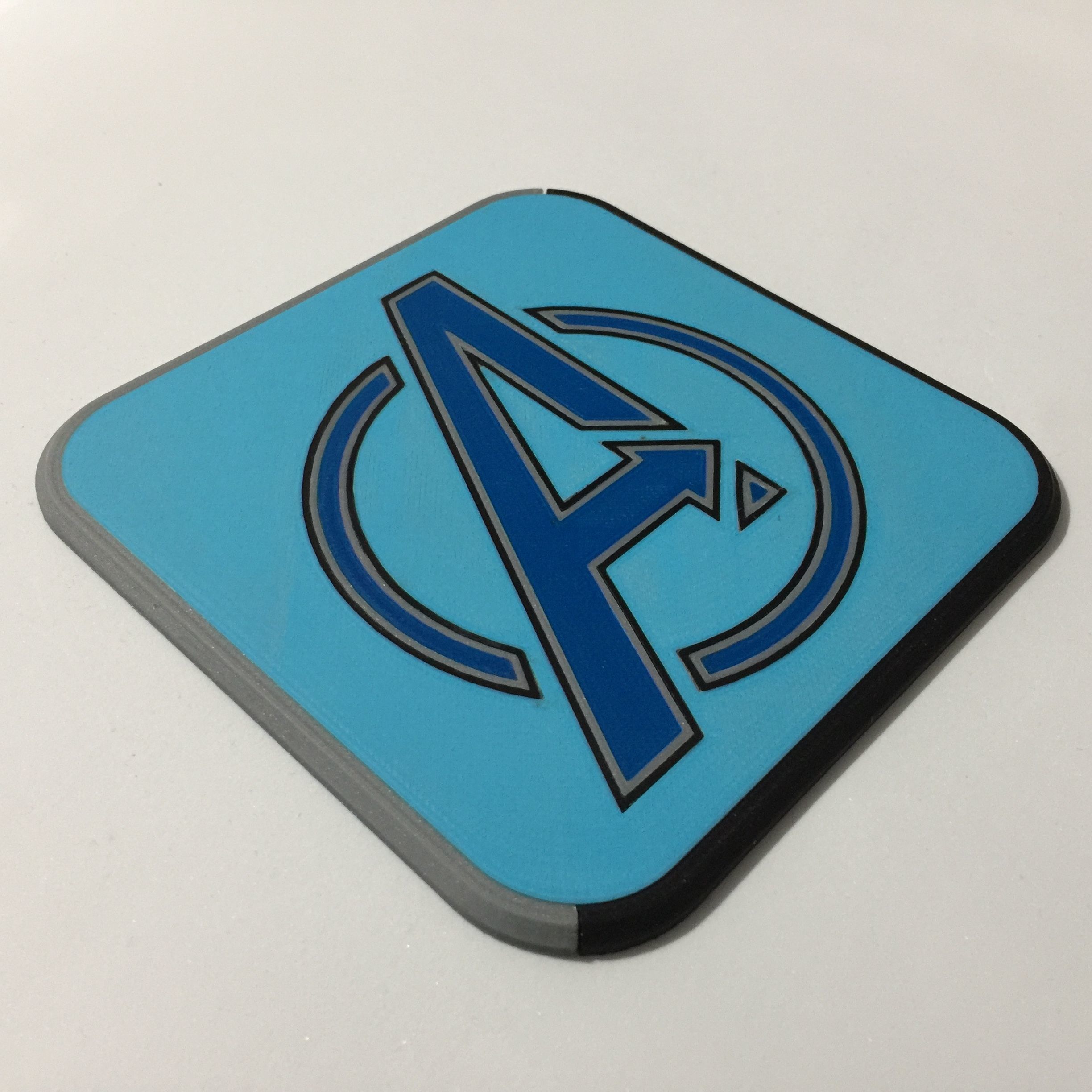 Avengers Logo Coaster 3D print model_4