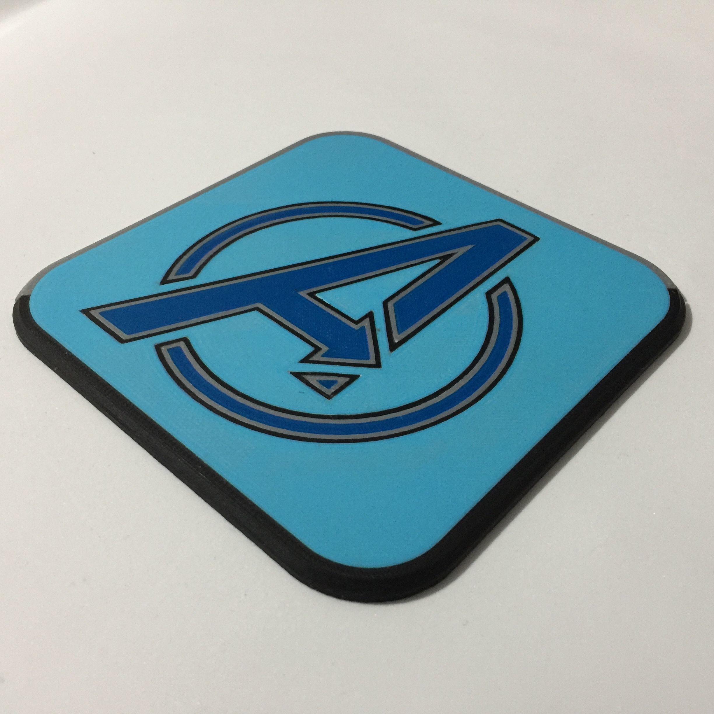 Avengers Logo Coaster 3D print model_1