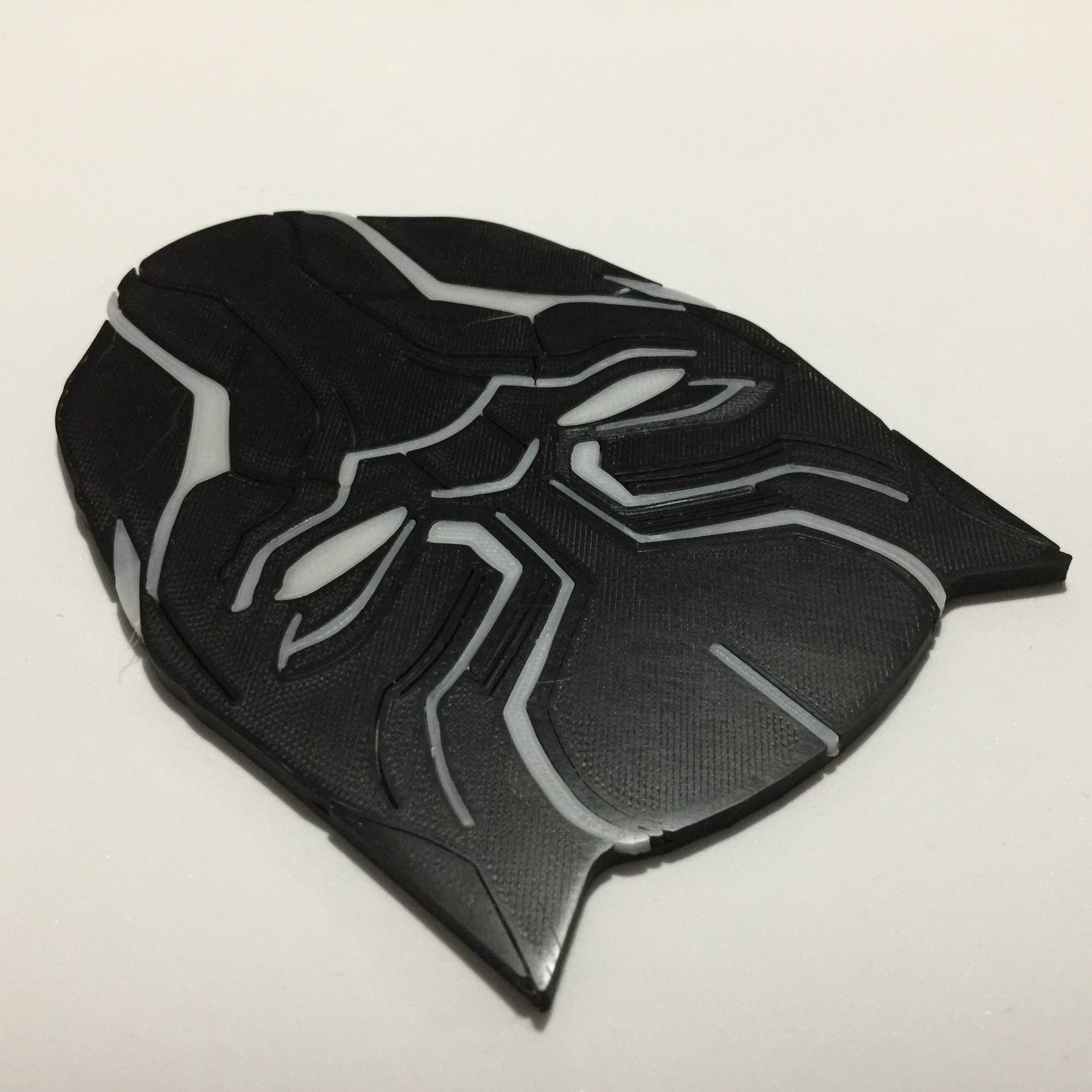 Black Panther Mask Coaster 3D print model_3