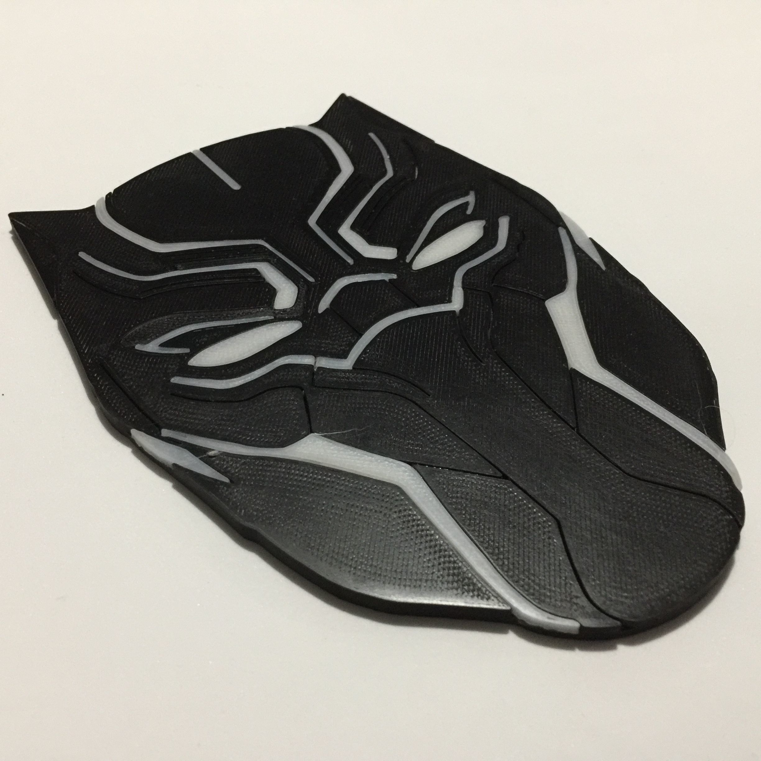 Black Panther Mask Coaster 3D print model_1