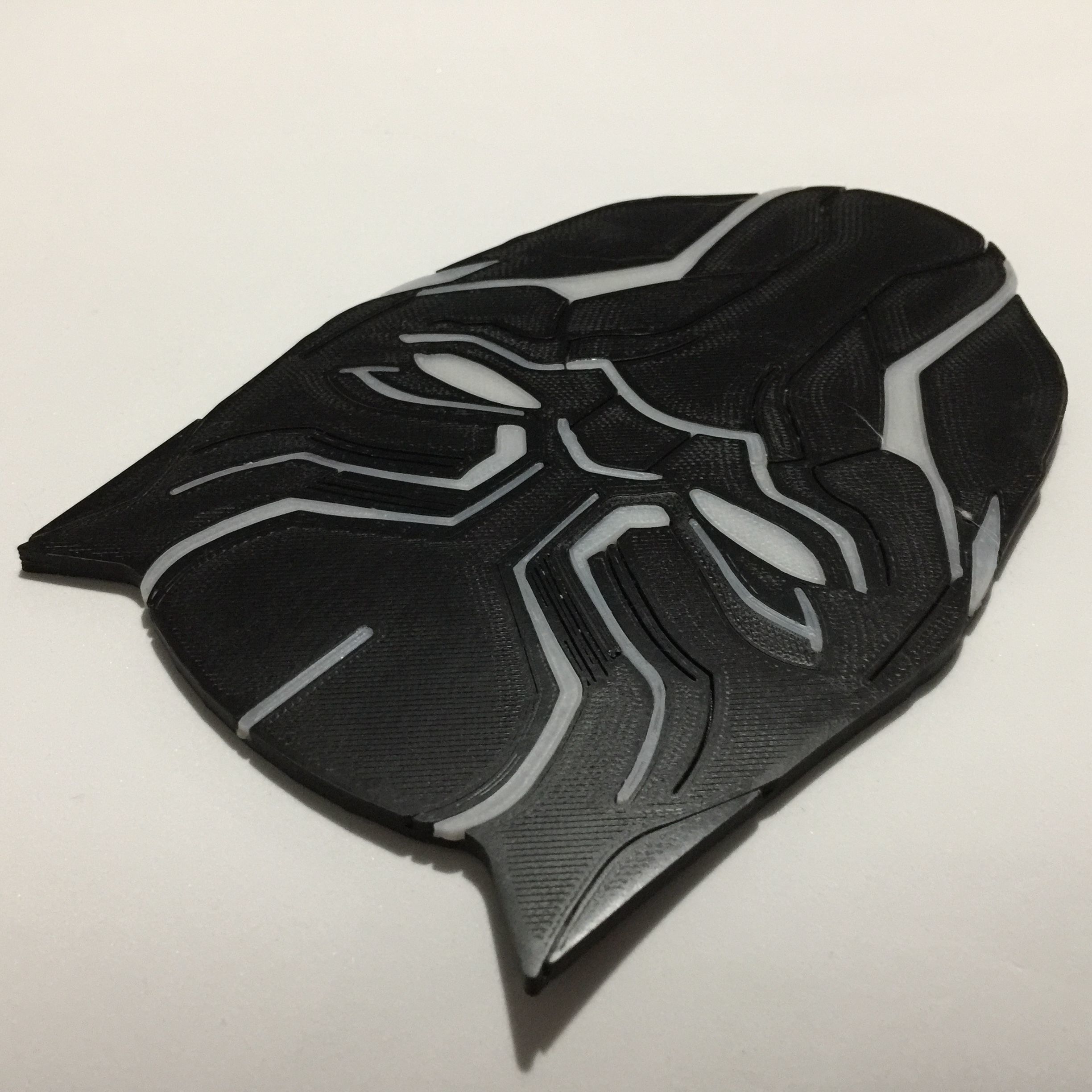 Black Panther Mask Coaster 3D print model_4