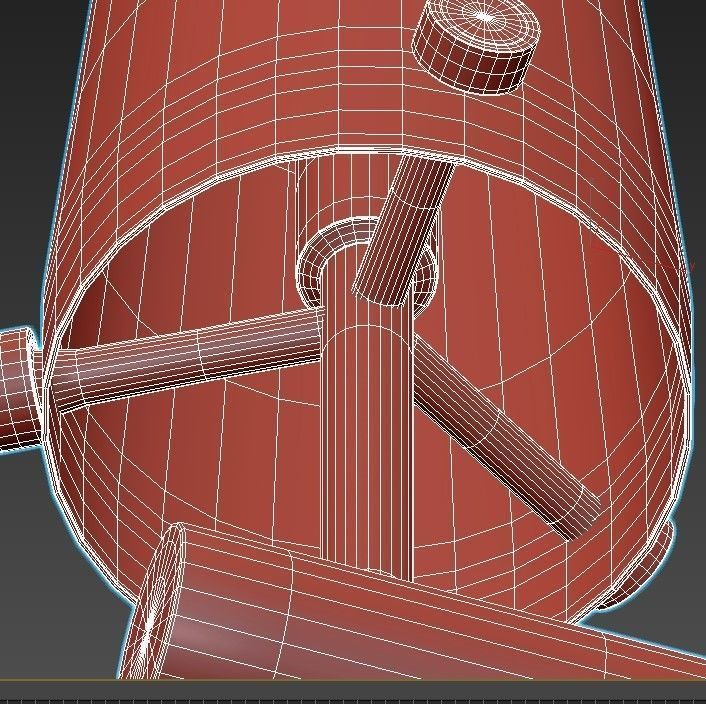 maxima1 modern wall sconce with glass shade 3D model_4