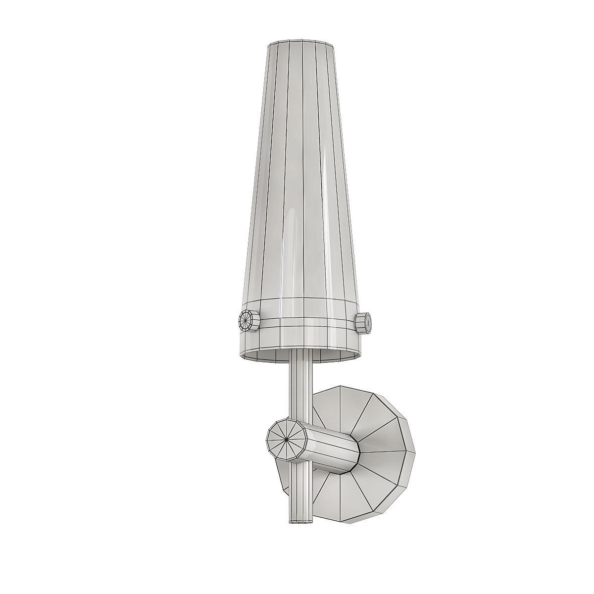 maxima1 modern wall sconce with glass shade 3D model_1