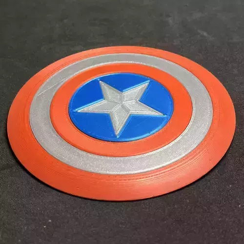 Captain America Shield Coaster 3D print model