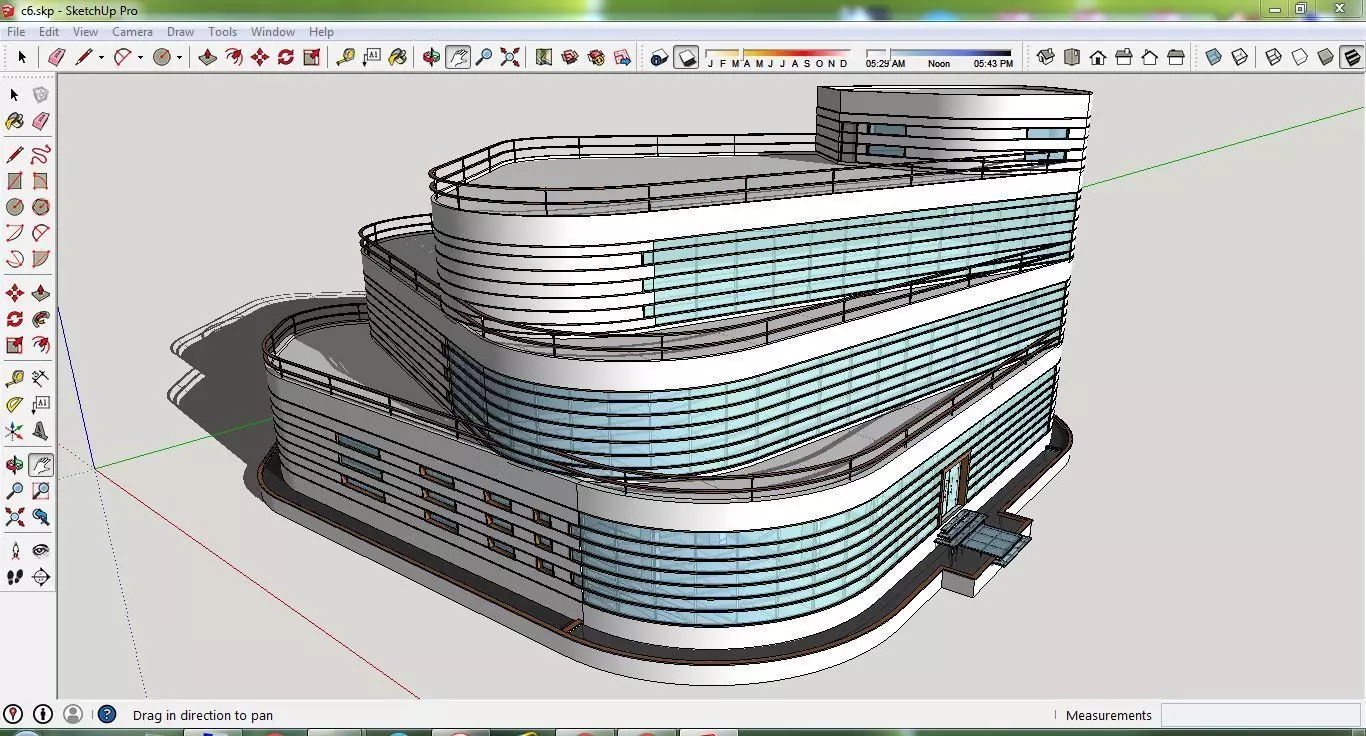 Sketchup Office building C6 Free 3D model_0