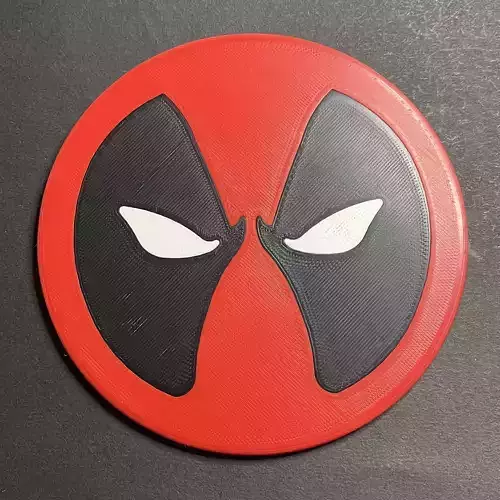 Deadpool Emblem Coaster 3D print model