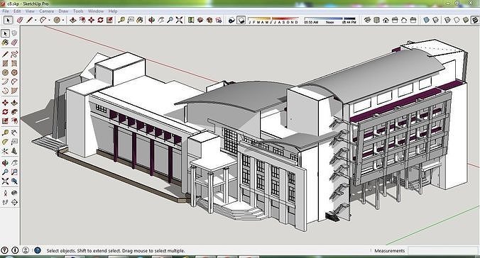 Sketchup Office building C8 Free 3D model