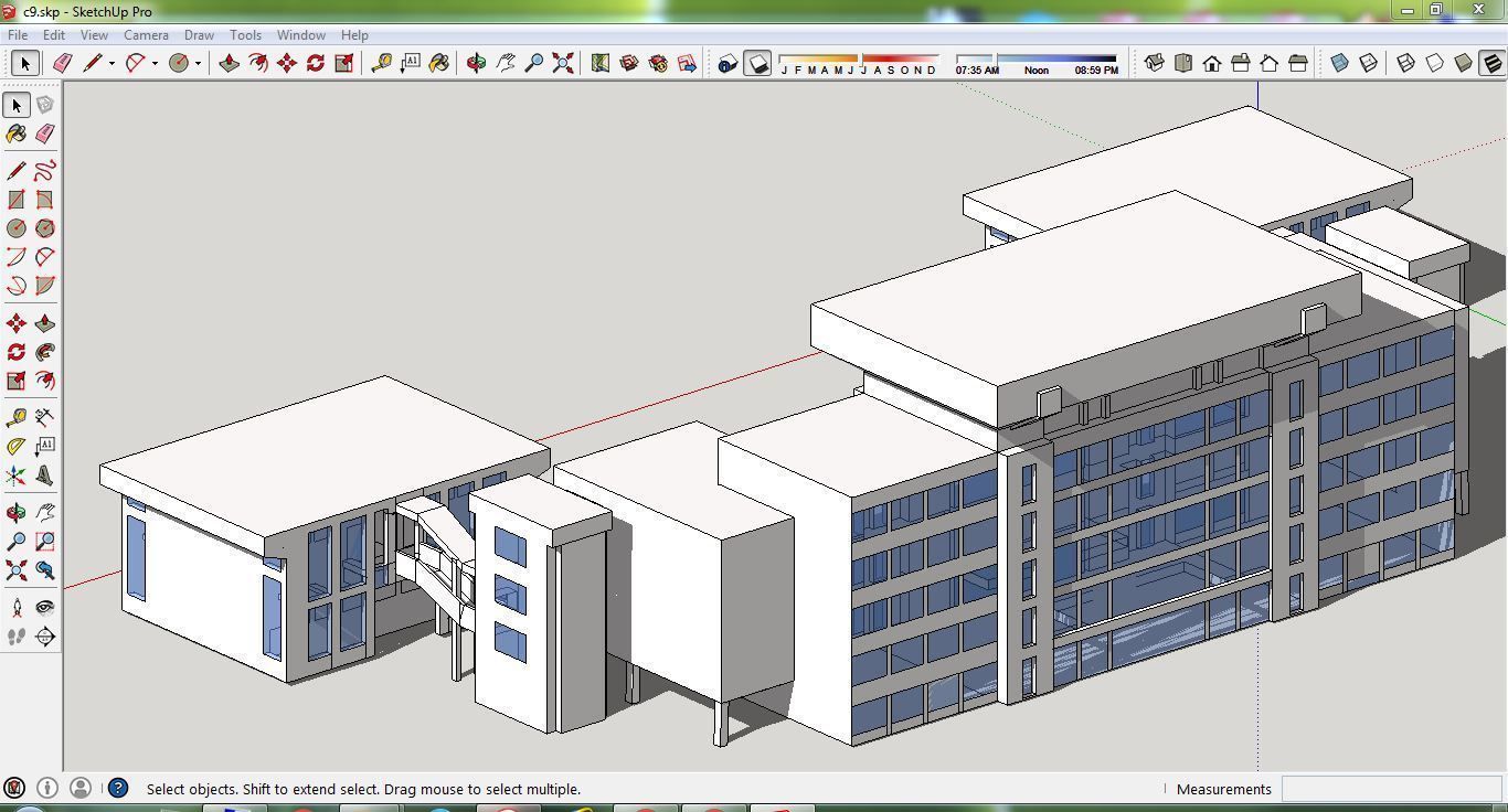 Sketchup Office building C9 Free 3D model_1