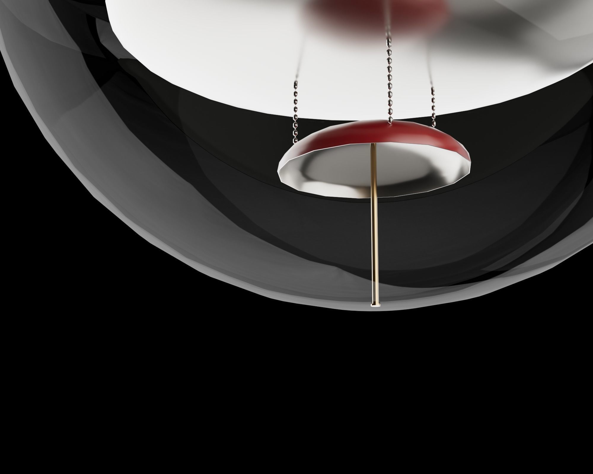 Spherical Futuristic fashionable chandelier pbr game ready Low-poly 3D model_14