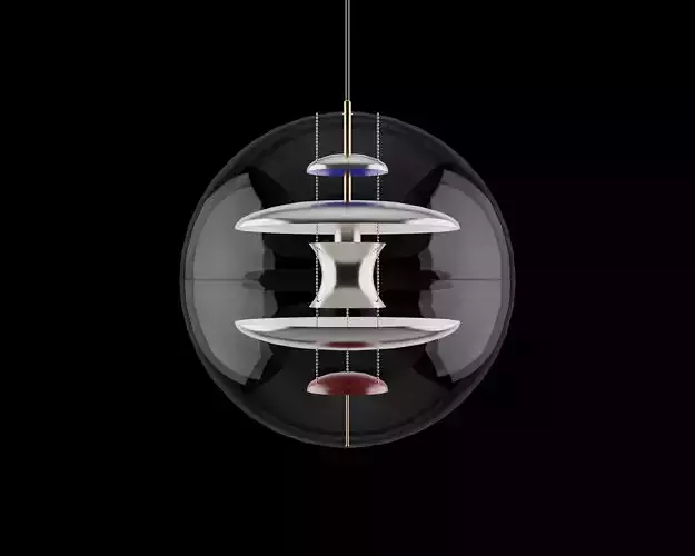 Spherical Futuristic fashionable chandelier pbr game ready