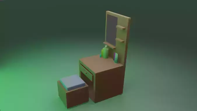 Dressing table Low-poly