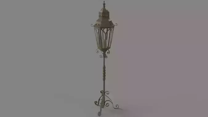Brown Metal Rustic Candle Lantern