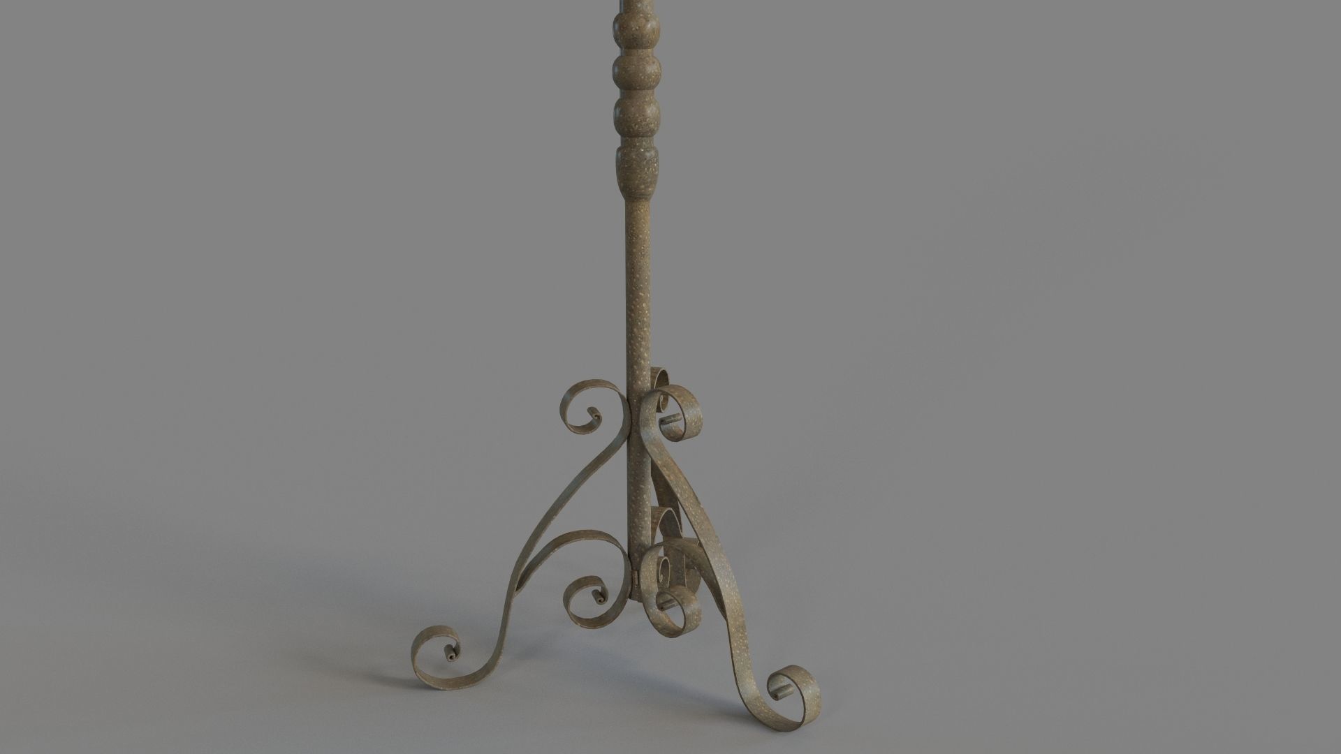 Brown Metal Rustic Candle Lantern 3D model_3