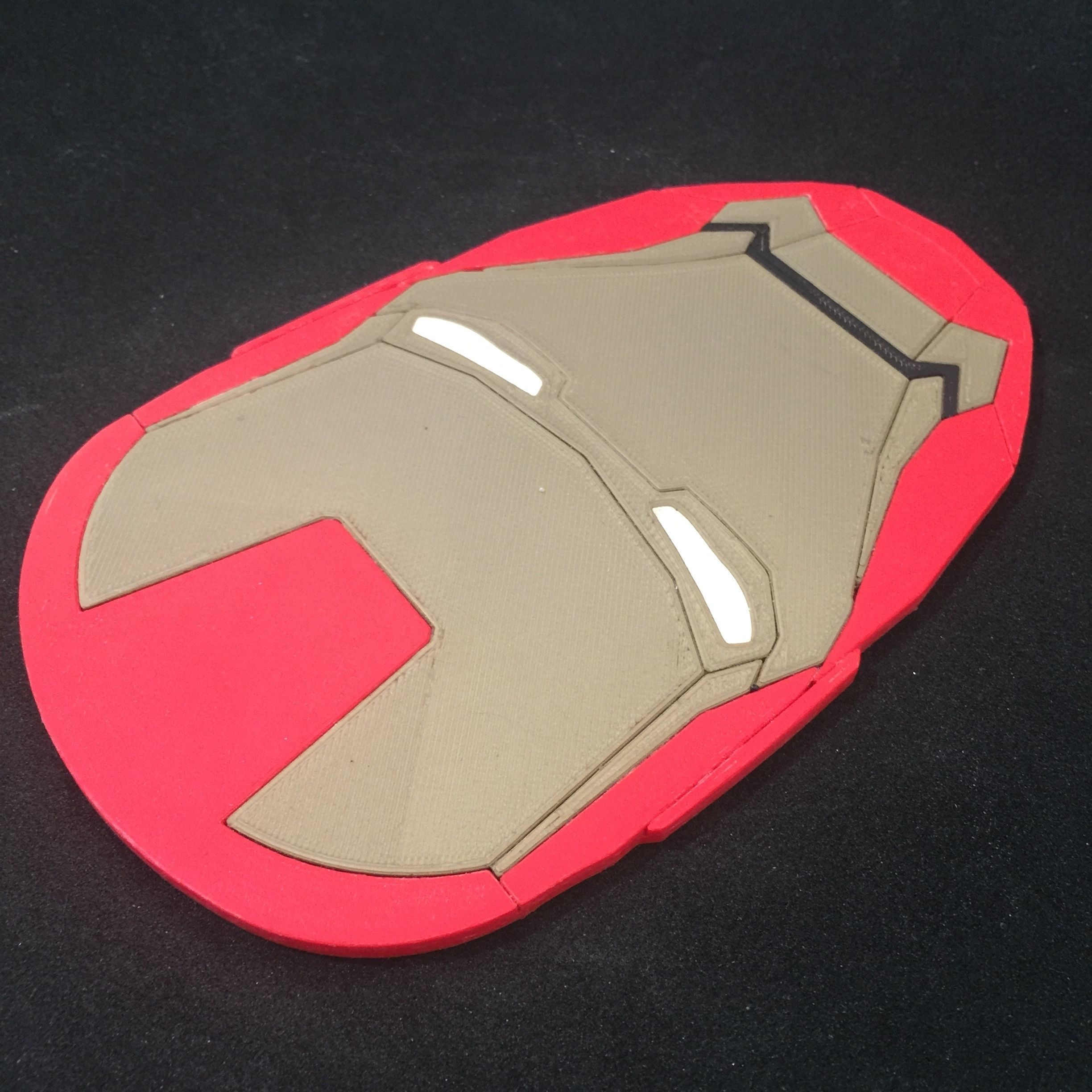 Iron Man Helmet Coaster 3D print model_3