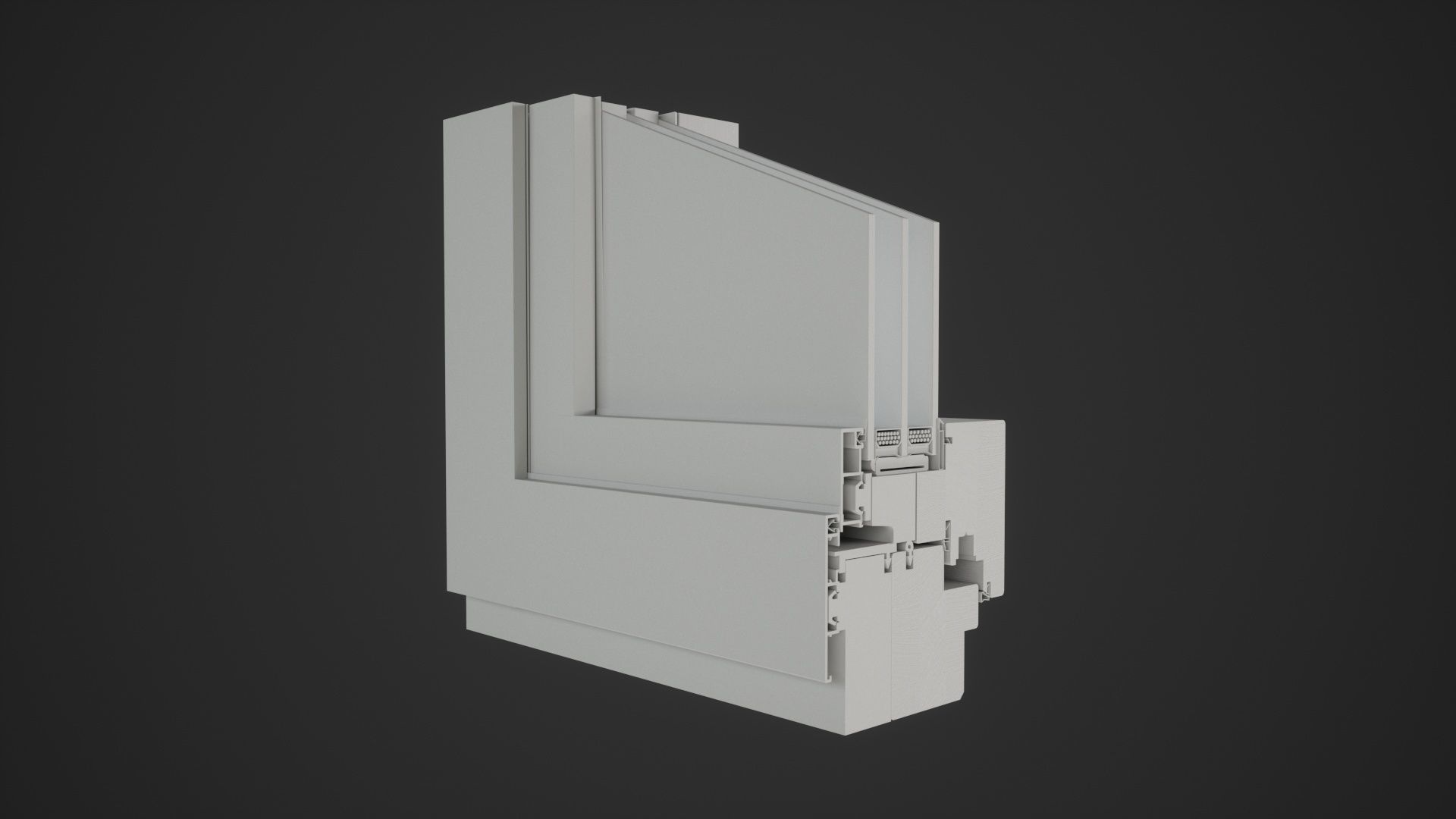Window Profile 3D model_1