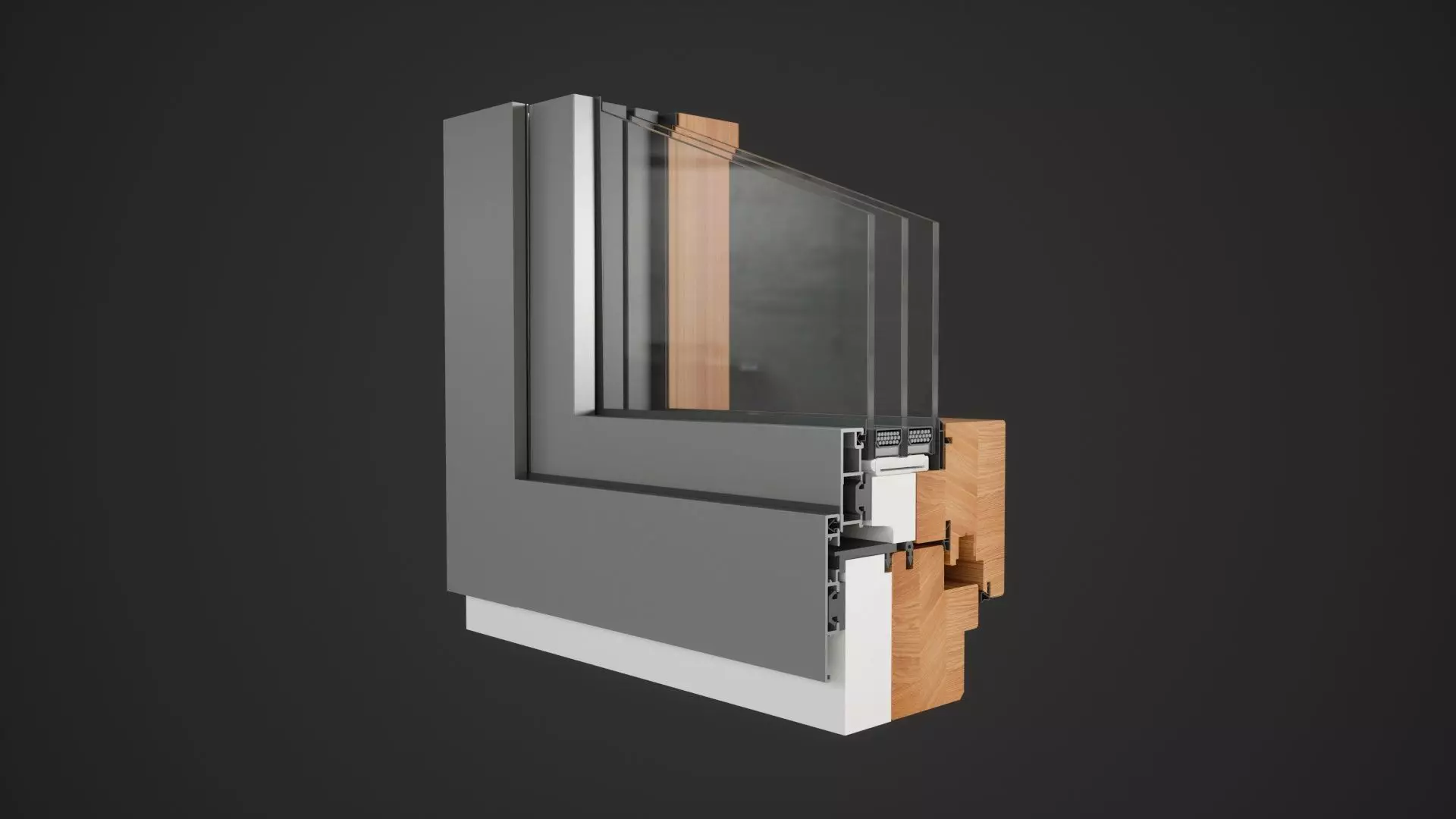 Window Profile 3D model_0