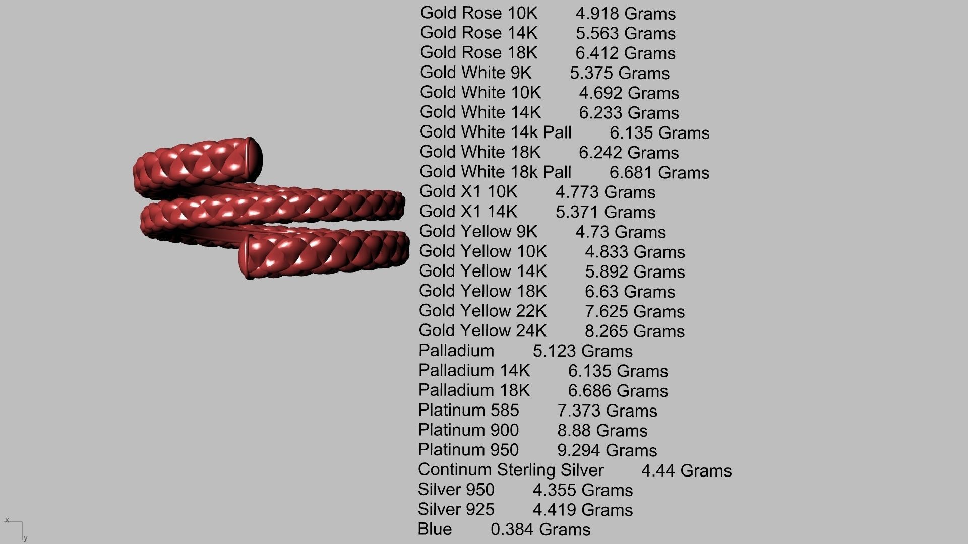 checkered rope ring stl verified  3D print model_3