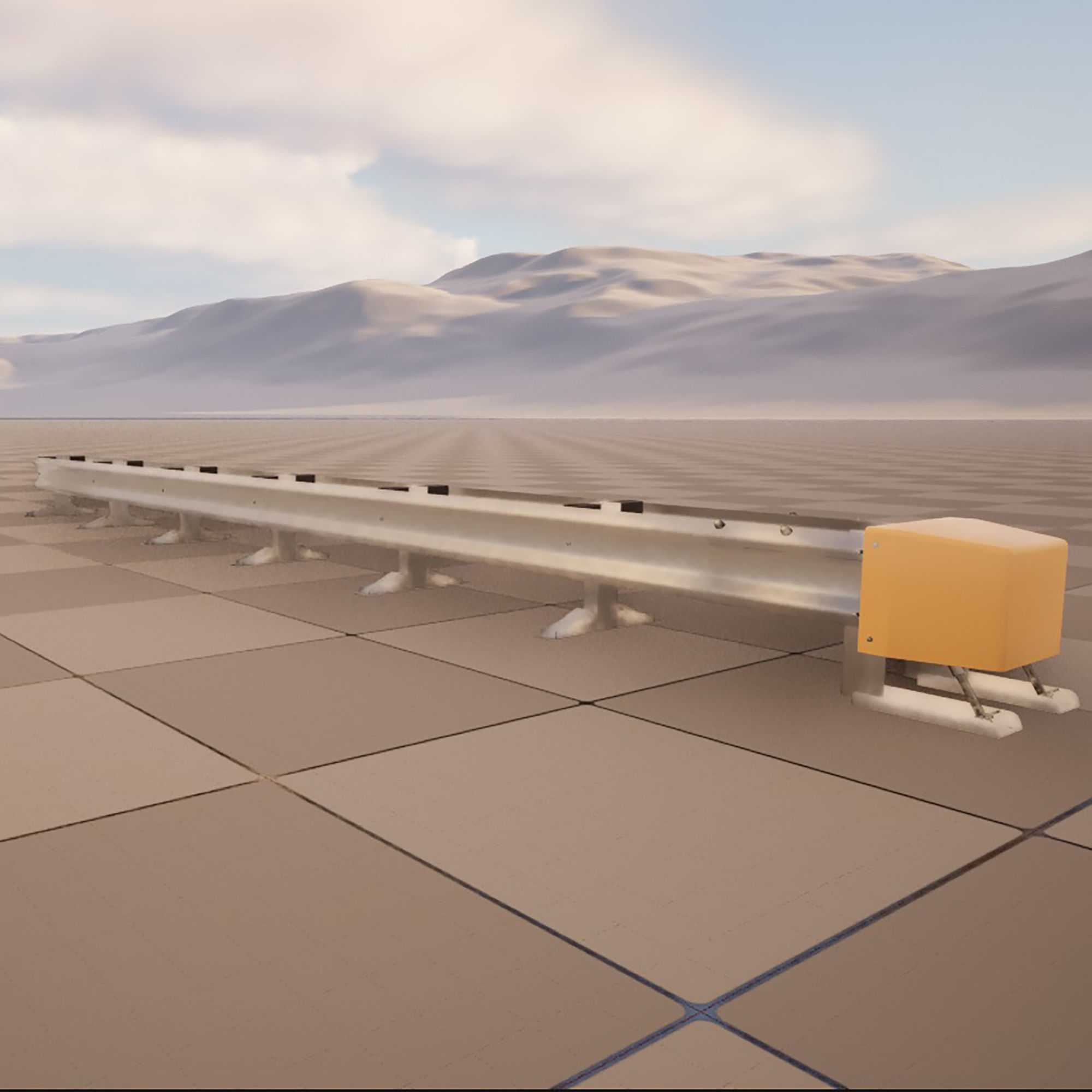 Highway bumper 3d model Low-poly 3D model_6