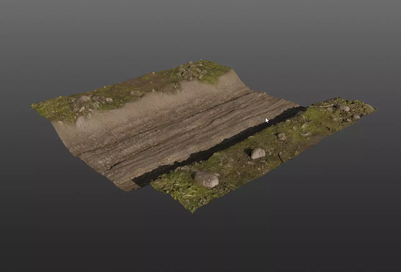 Tailable Dirt Roads Low-poly 3D model