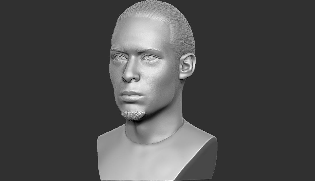 Virgil van Dijk bust for 3D printing 3D print model_7