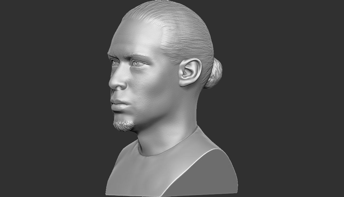 Virgil van Dijk bust for 3D printing 3D print model_8
